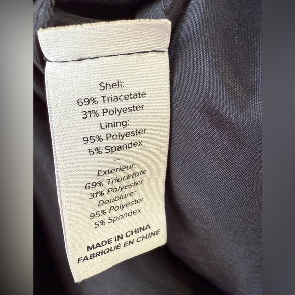 Cinq à Sept 5a7 Fontaine Dress Black Flounce Peplum Crepe Fabric Women's 4 EUC - Picture 5 of 6